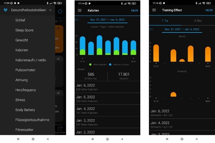 В приложении можно посмотреть обзор статистики здоровья. 